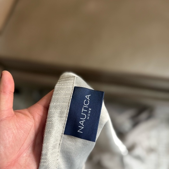 Nautica Home Tan Gold Long Curtains Set of 2 - Picture 3 of 8